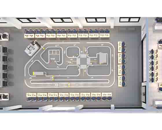 智能網聯(lián)車路協(xié)同仿真實訓沙盤